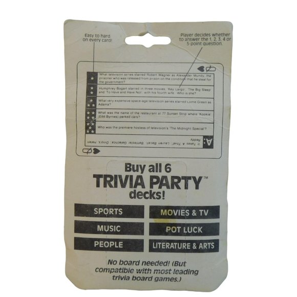 Vintage Trivia Party Literature & Arts Card Game Travel New in Original Package - Picture 2 of 3